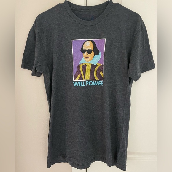 Tops - Something Rotten Broadway Show T-Shirt, William Shakespeare Will Power, Medium